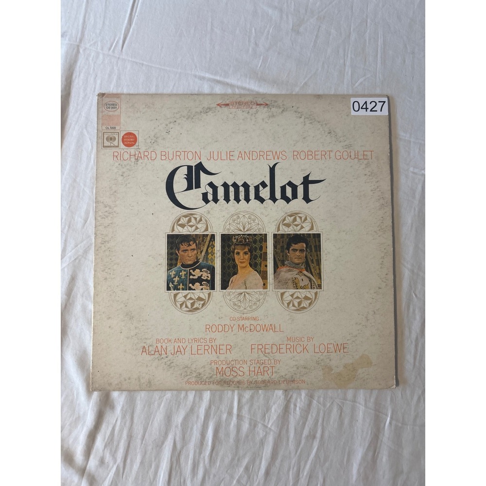 Columbia Camelot LP Broadway Cast Richard Burton Julie Andrews 12" Good OS2031